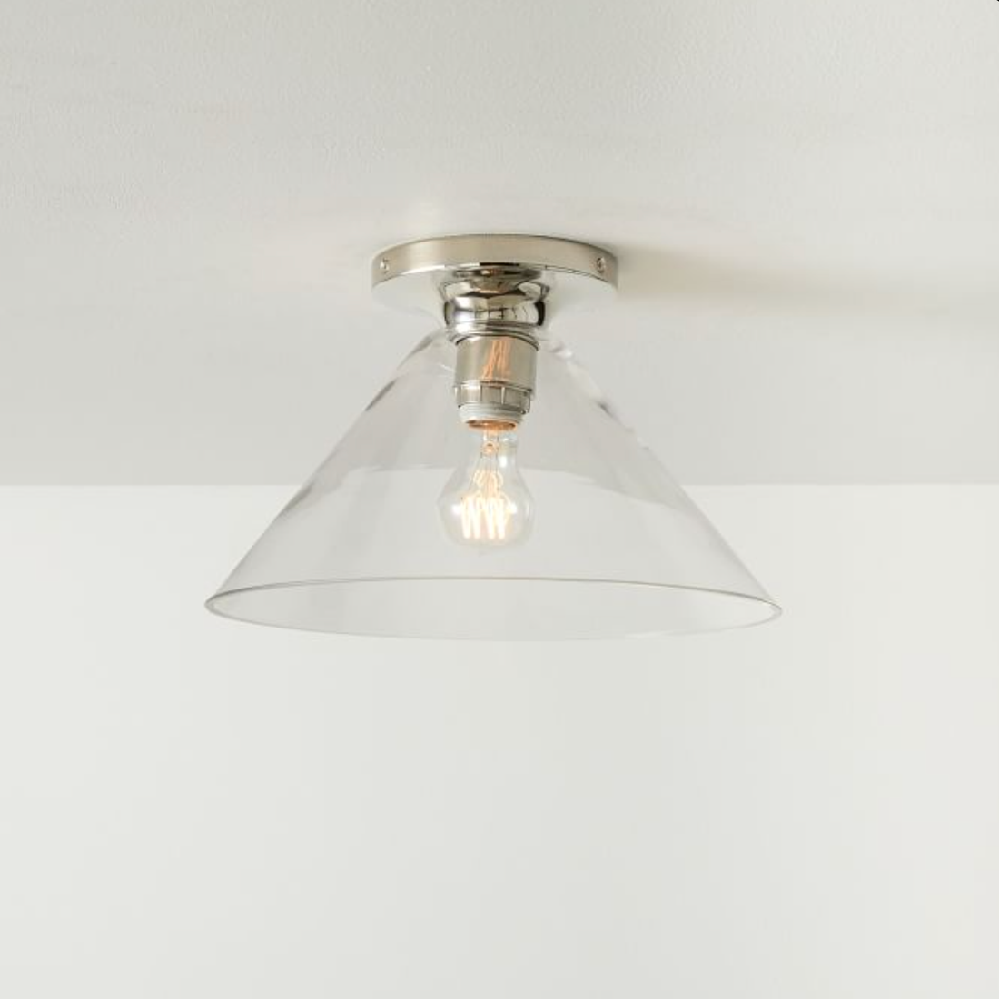 Conica Cone Flush Mount – Glass Ceiling Light for Modern Spaces