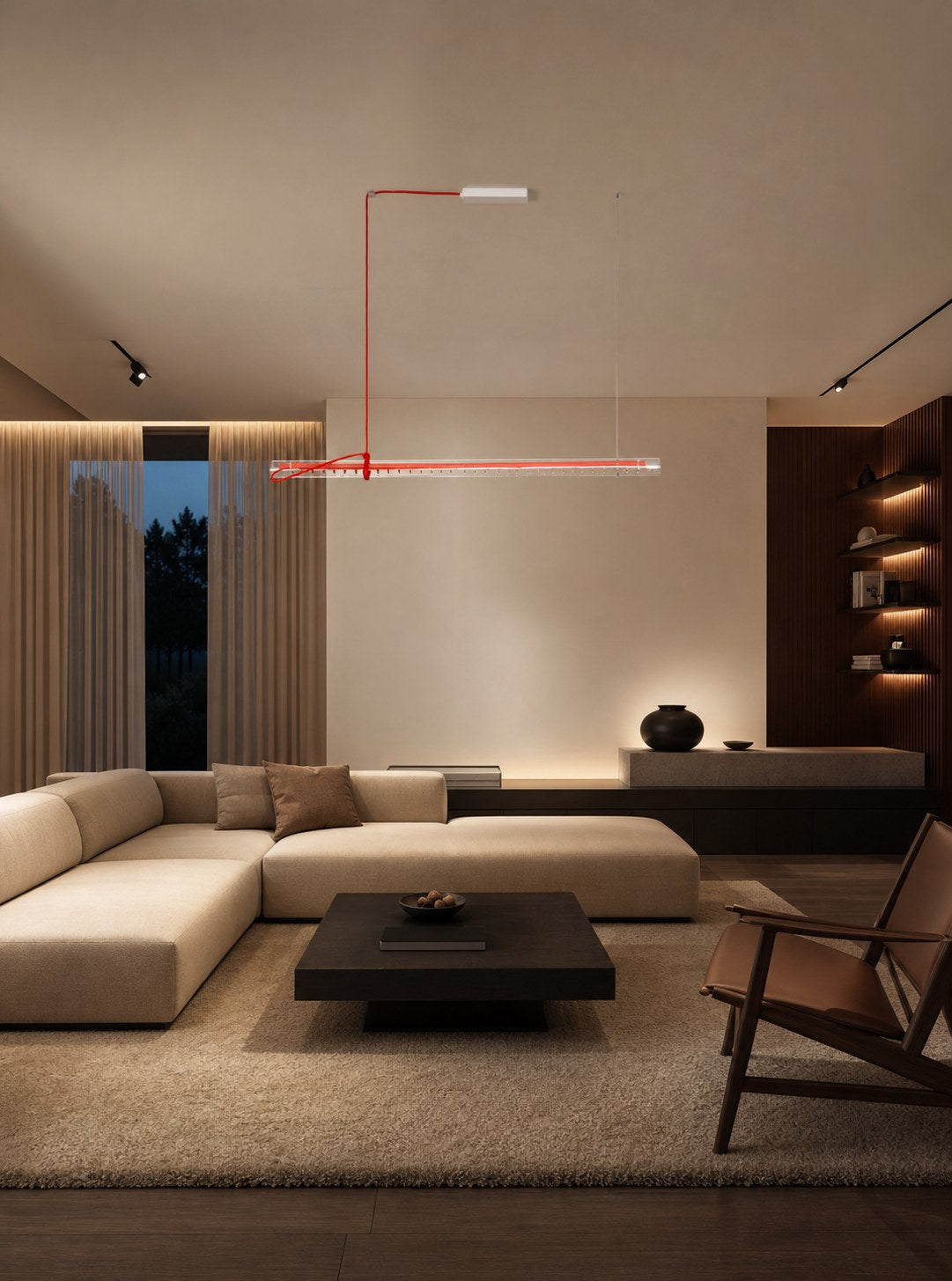 Tubular Linear LED Pendant Lamp