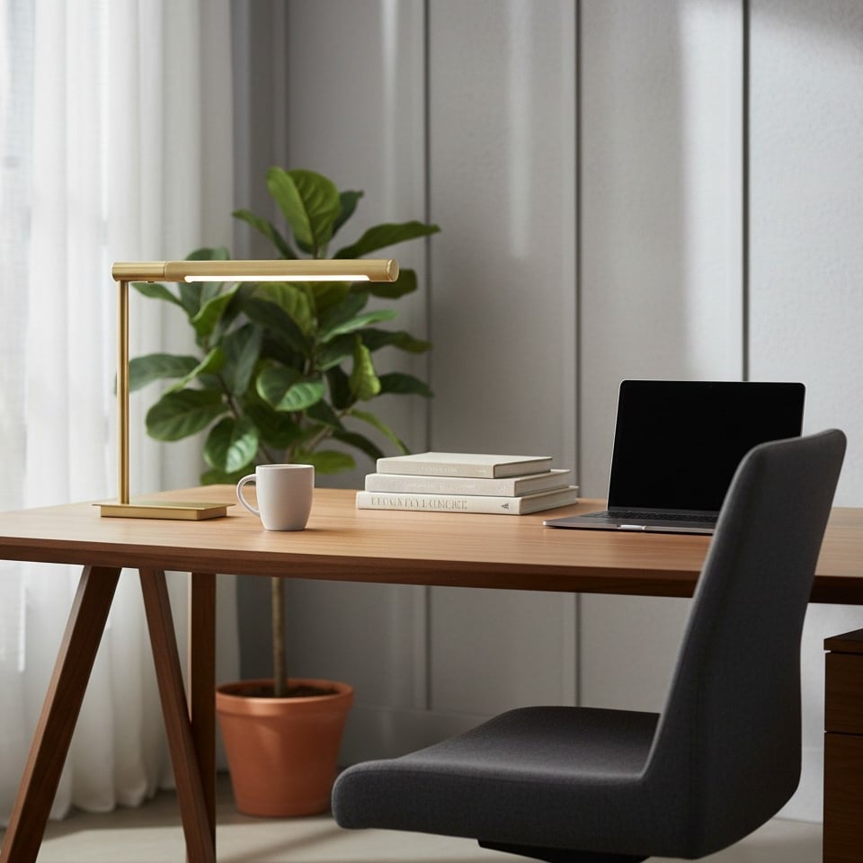 Zorv Task Table Lamp – Timeless Metal Table Lamp with Touch Switch for Study or Living Room