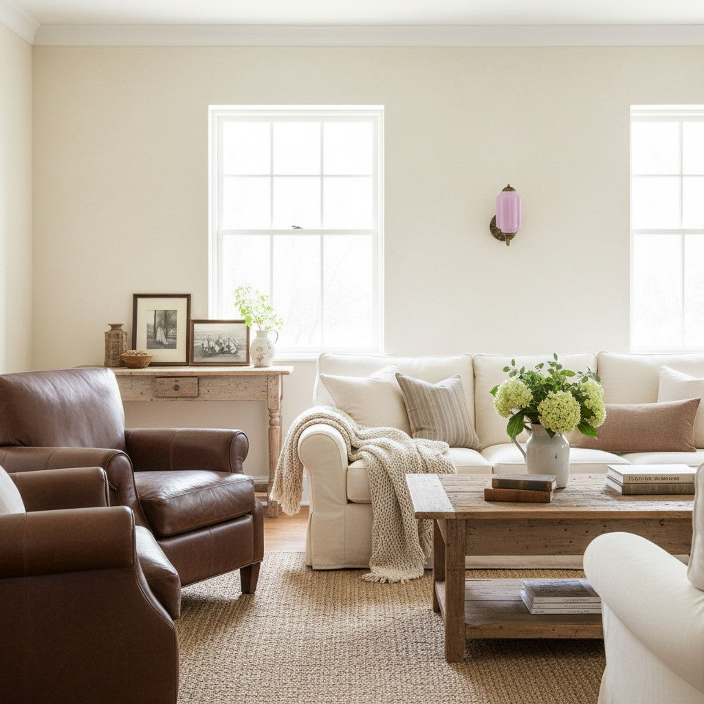 Eloise Brass Wall Sconce – Elegant Milk Glass Vintage Lighting