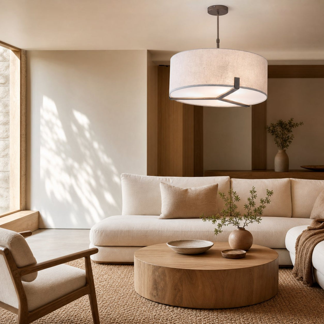 Tela 3 Light Suspension Light - Stylish Adjustable Pendant for Dining or Bedroom