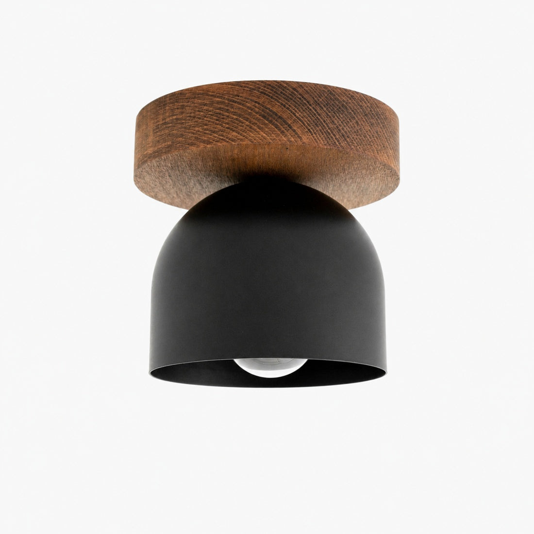 Metio Dome Modern Rustic Ceiling Light - Wooden and Metal Fusion