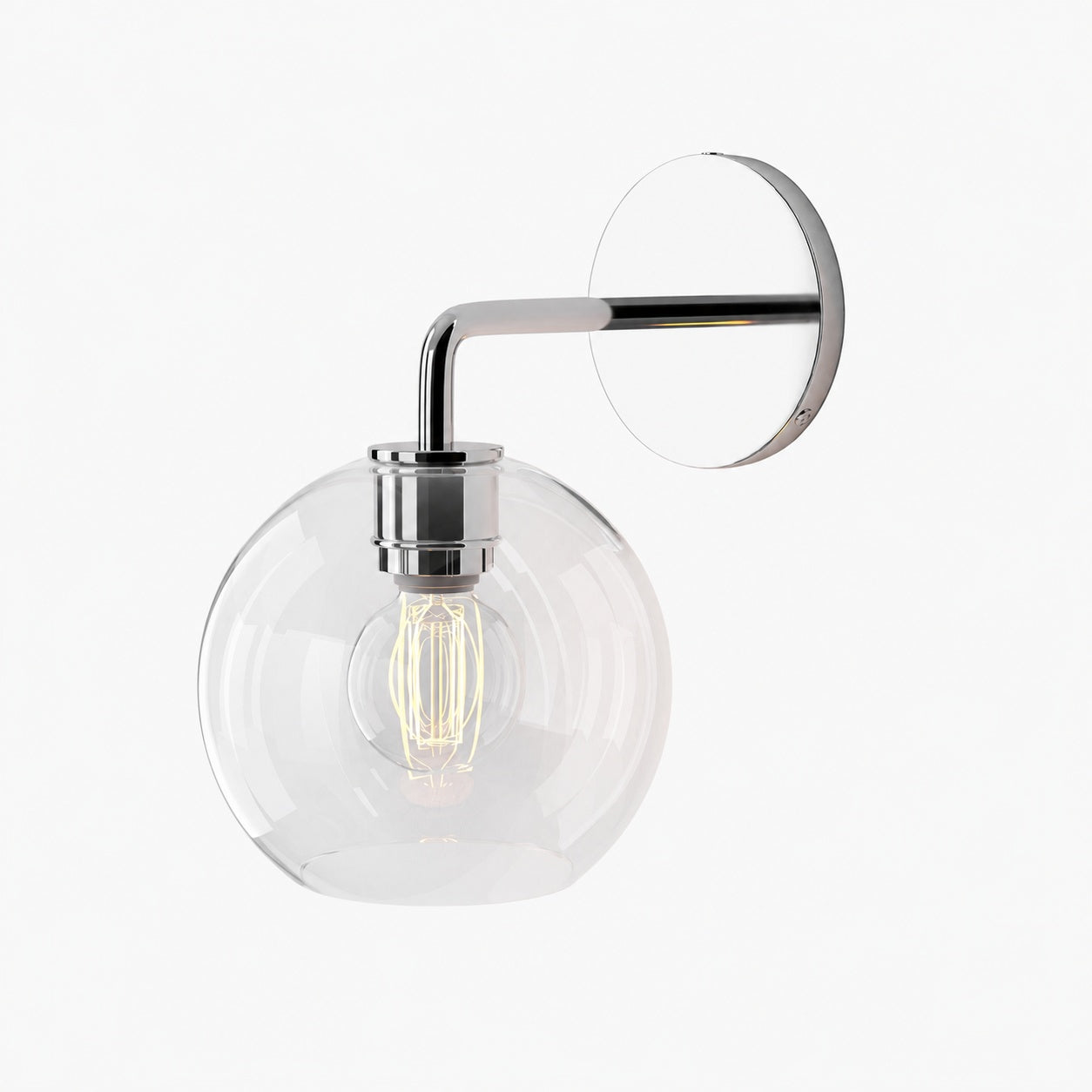 Selvion Artistic Globe Sconce Light - Handcrafted Glass Sculptural Wall Fixture