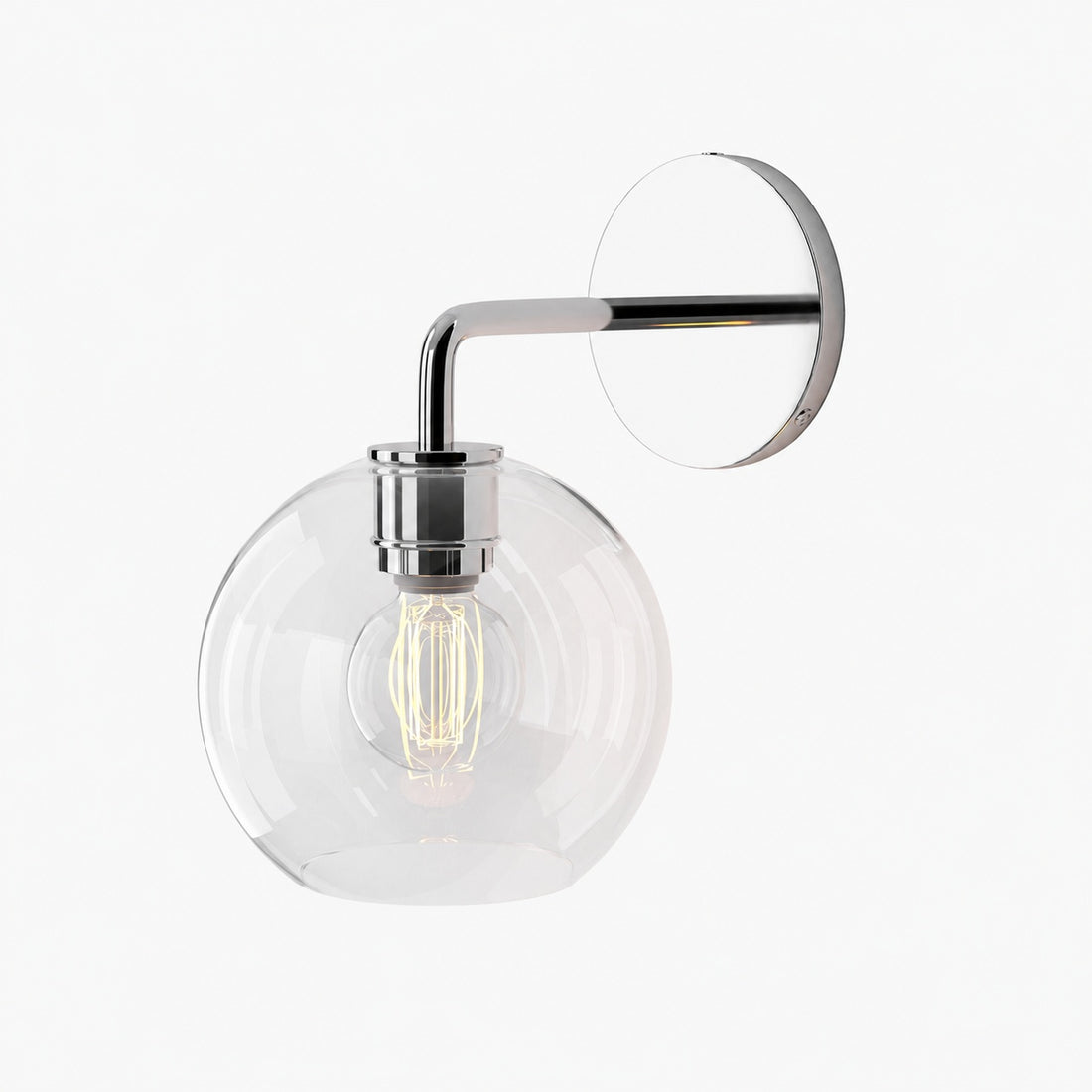 Selvion Artistic Globe Sconce Light - Handcrafted Glass Sculptural Wall Fixture