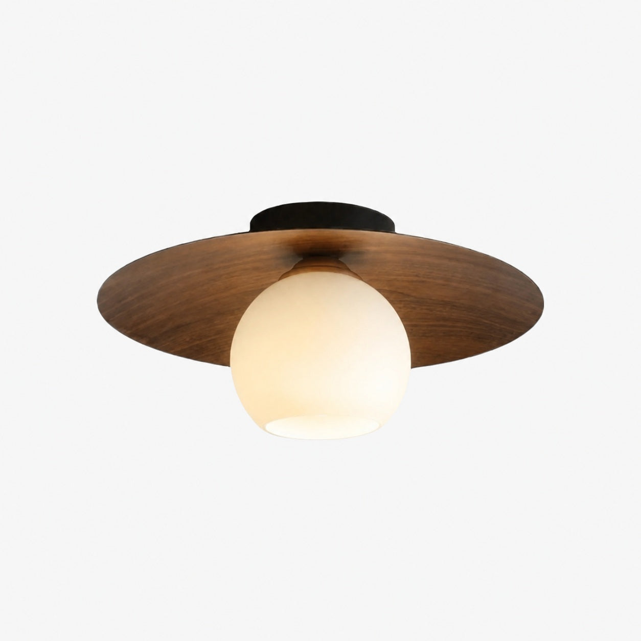 Domebora Vintage Style Dome Light Round Glass Flush Mount Lighting for Kitchen and Dining N05