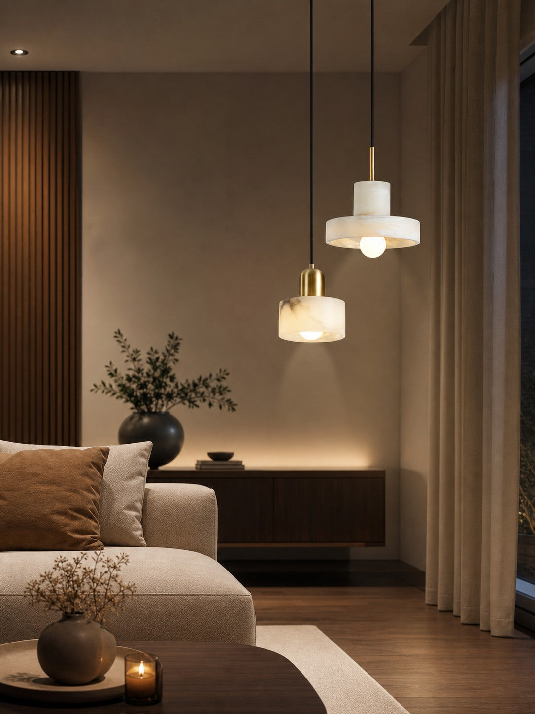 Universo ST Alabaster Pendant Lamp