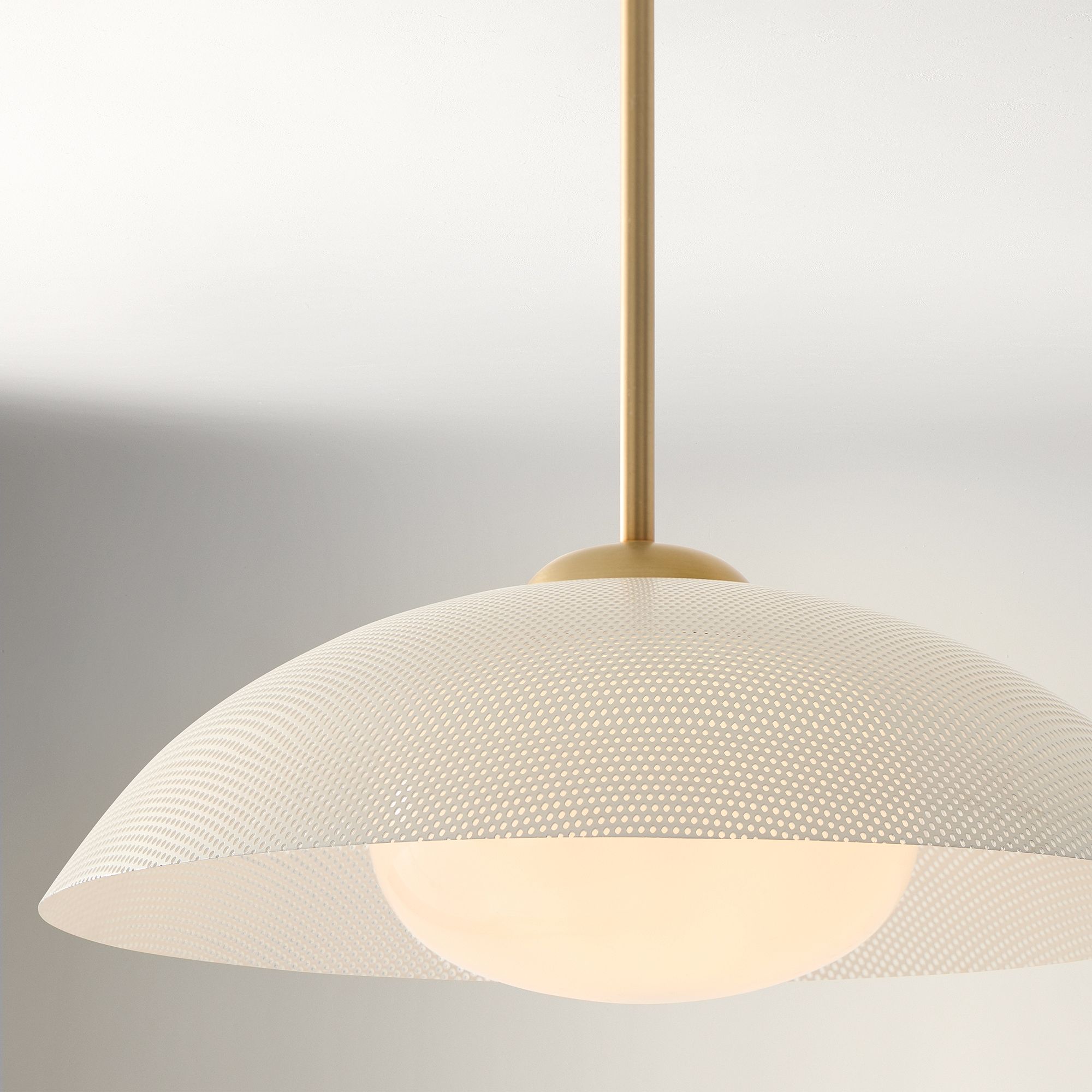 Elorina Pendant Light - Perforated Metal Shade, Champagne Bronze