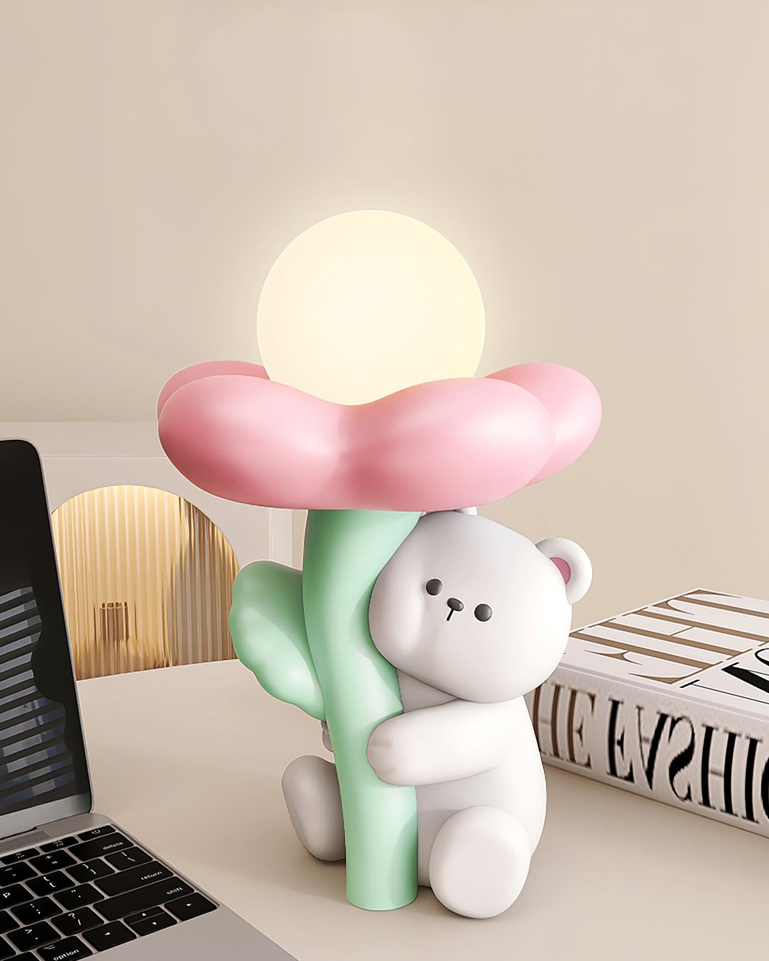 Cute Bear Resin Table Lamp