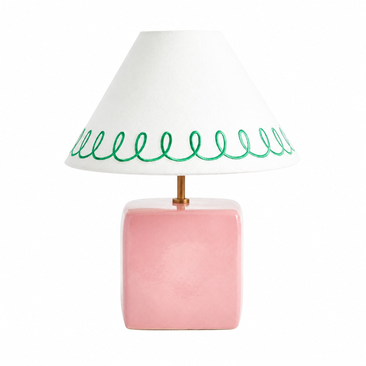 Aeva Ceramic Table Lamp - Modern Grace Design with Playful Polish