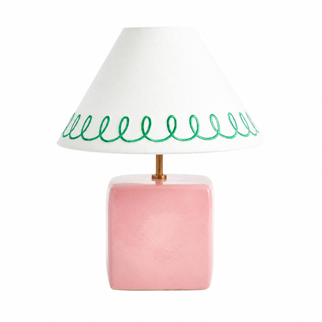Aeva Ceramic Table Lamp - Modern Grace Design with Playful Polish