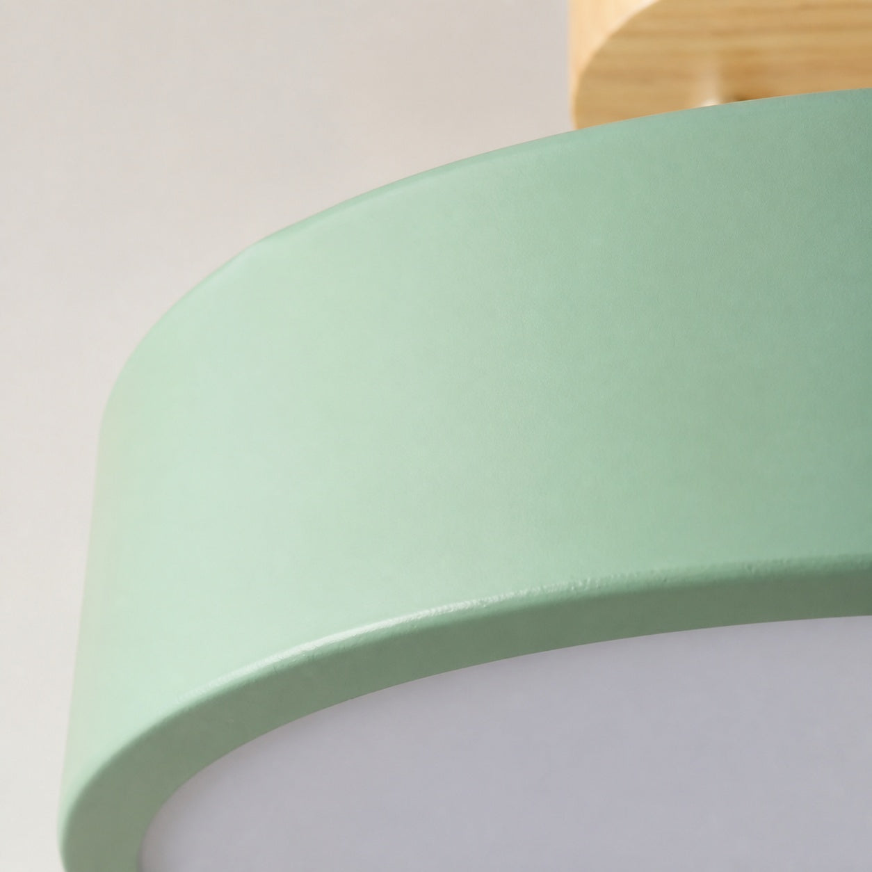 Macaroq Round Ceiling Light – Modern Wood and Acrylic for Bedroom