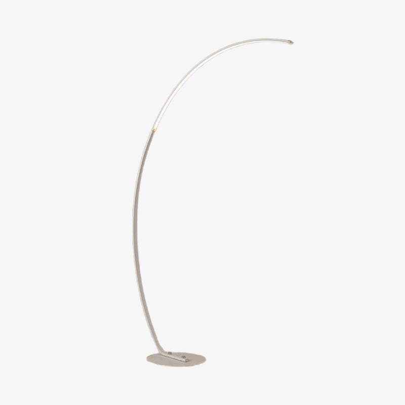 Lirra Minimal Curved Floor Lamp – Elegant Metal Accent for Living Spaces