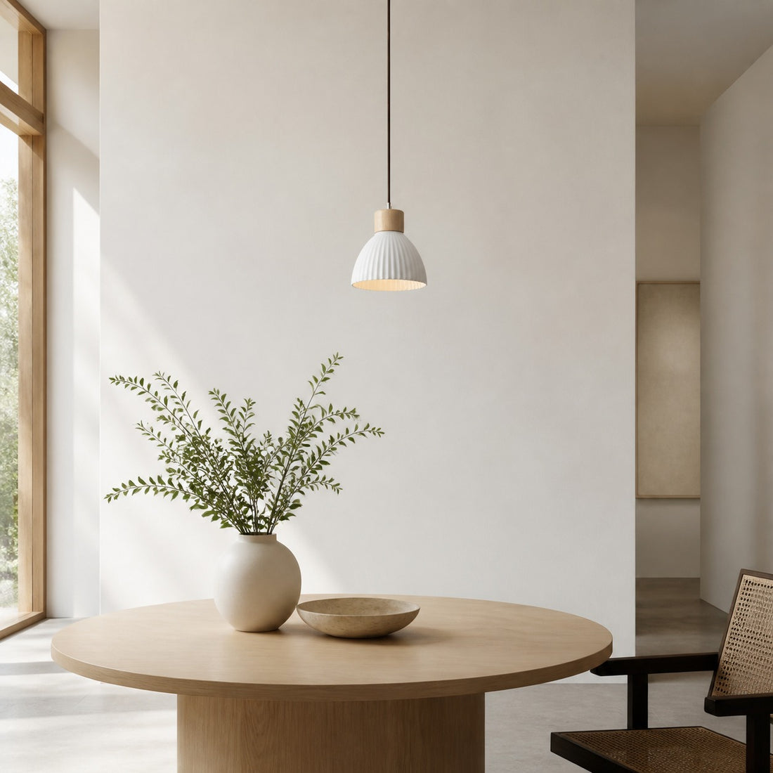 Cerawooda Modern Pendant Light - Clean Circle Silhouette for Living Area