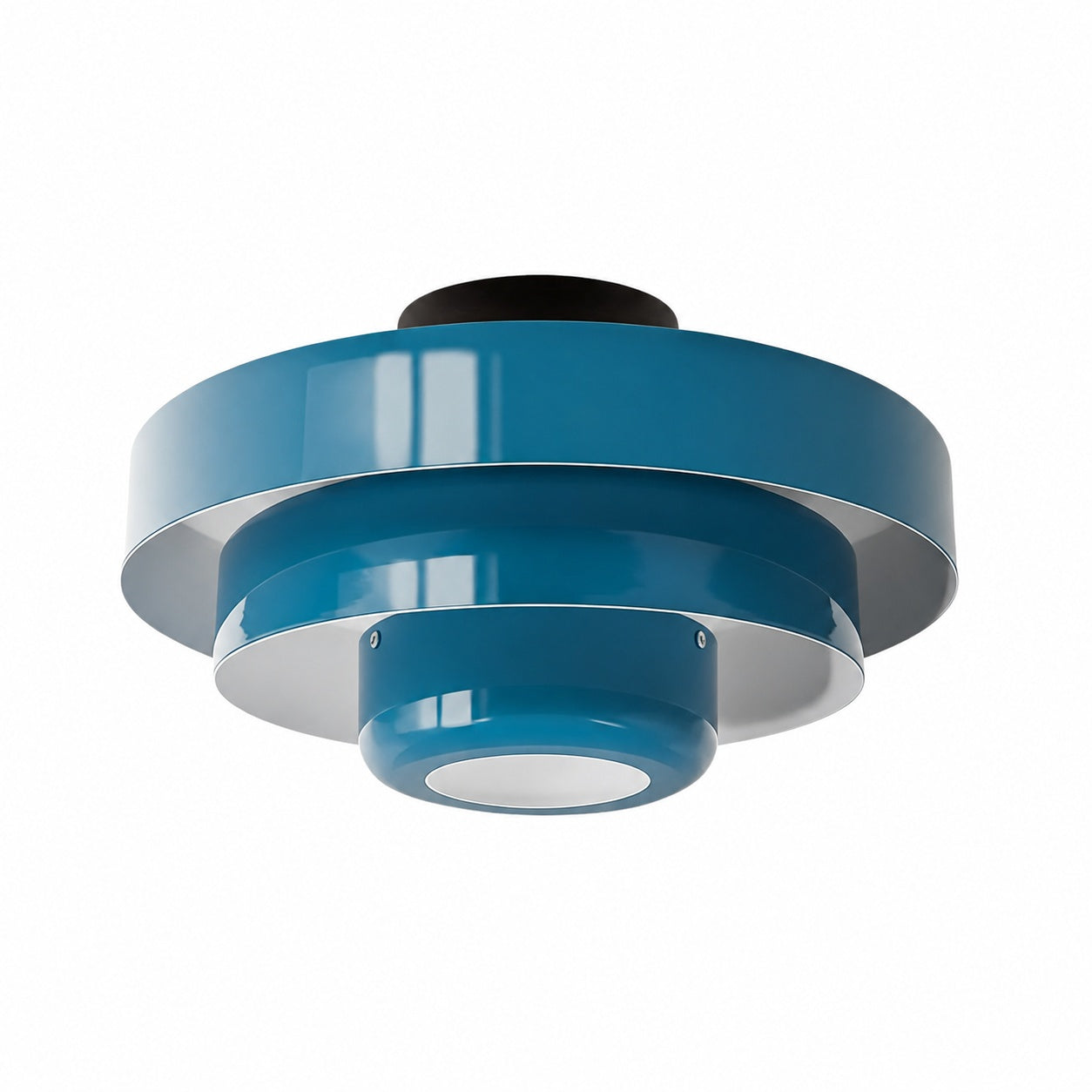 Veleora Bauhaus Three-Tier Colorful Round Macaron Ceiling Lamp - Modern Metal Design for Living Rooms