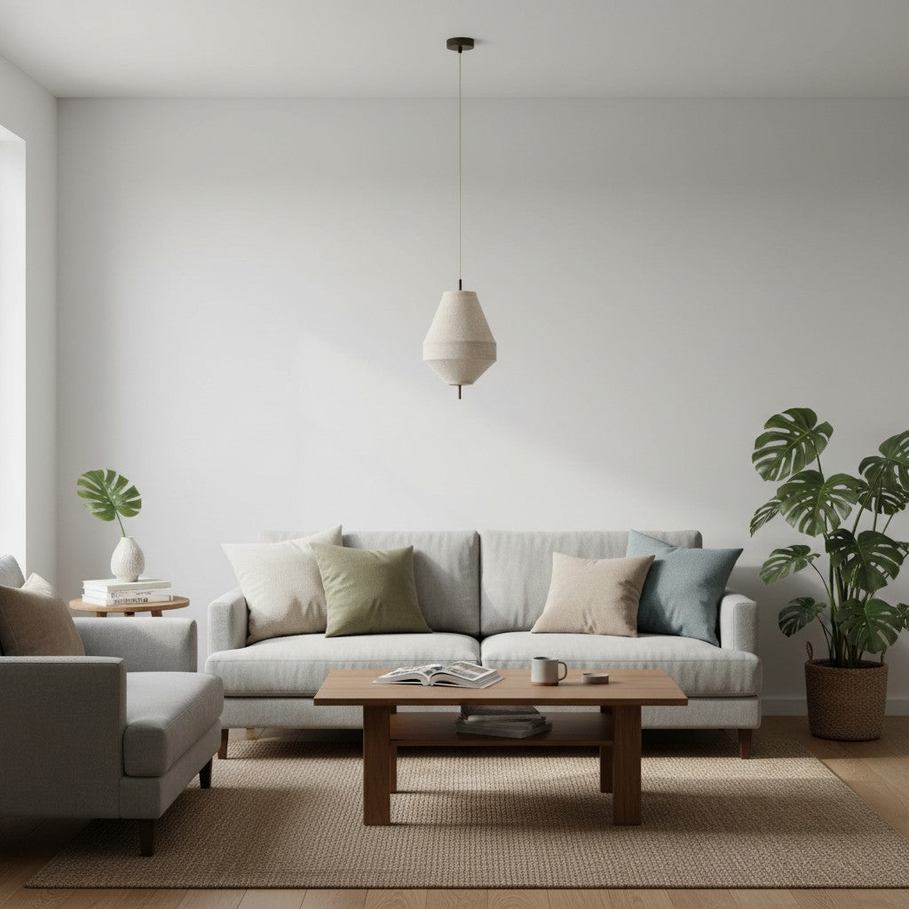 Zalen Layered Linen Pendant Light for Living & Dining