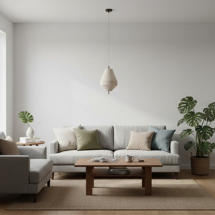 Zalen Layered Linen Pendant Light for Living & Dining