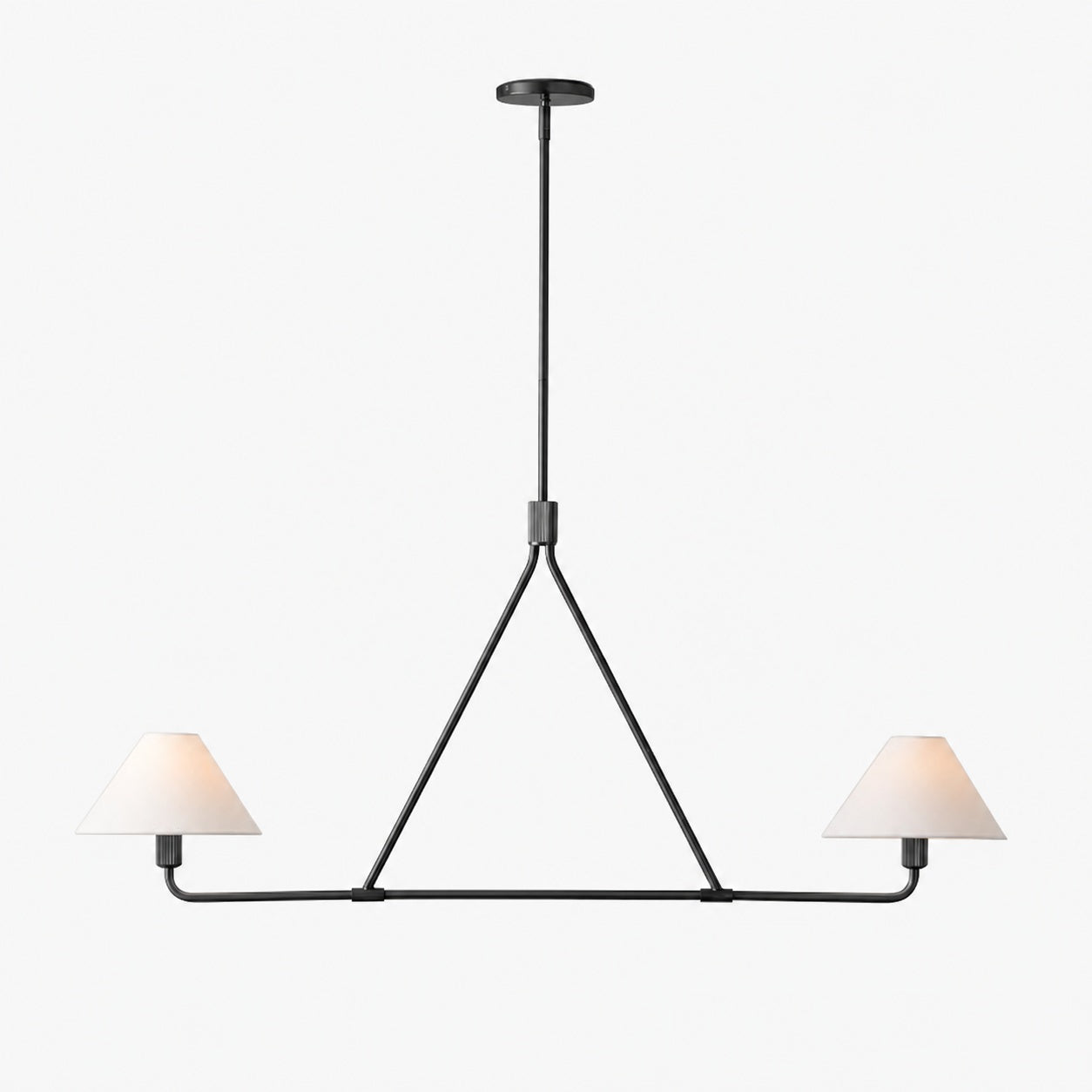 Diora Pendant Light -  Modern Metal Fixture with Linen Shades