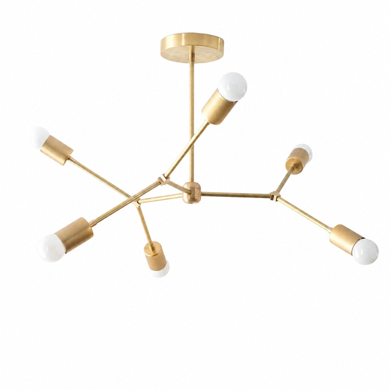 Mobilux Line Industrial Geometric Chandelier - Chrome Nickel Ceiling Light