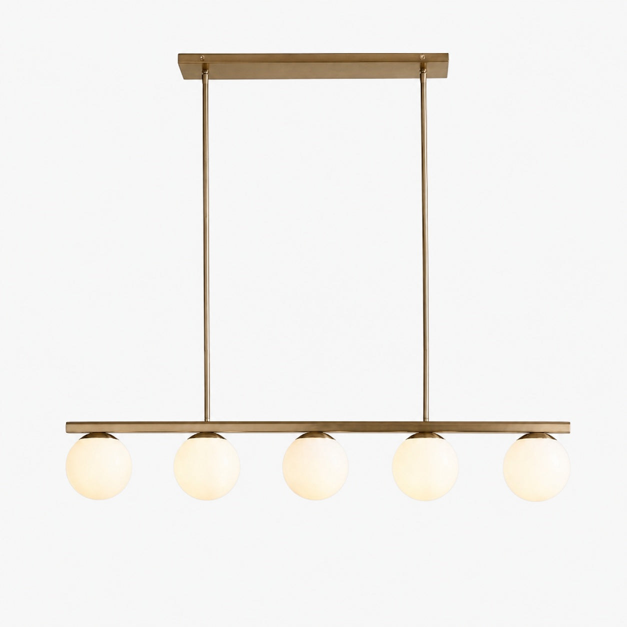 Brelia Round Light Chandelier - Modern Milk Glass Globe Ceiling Light