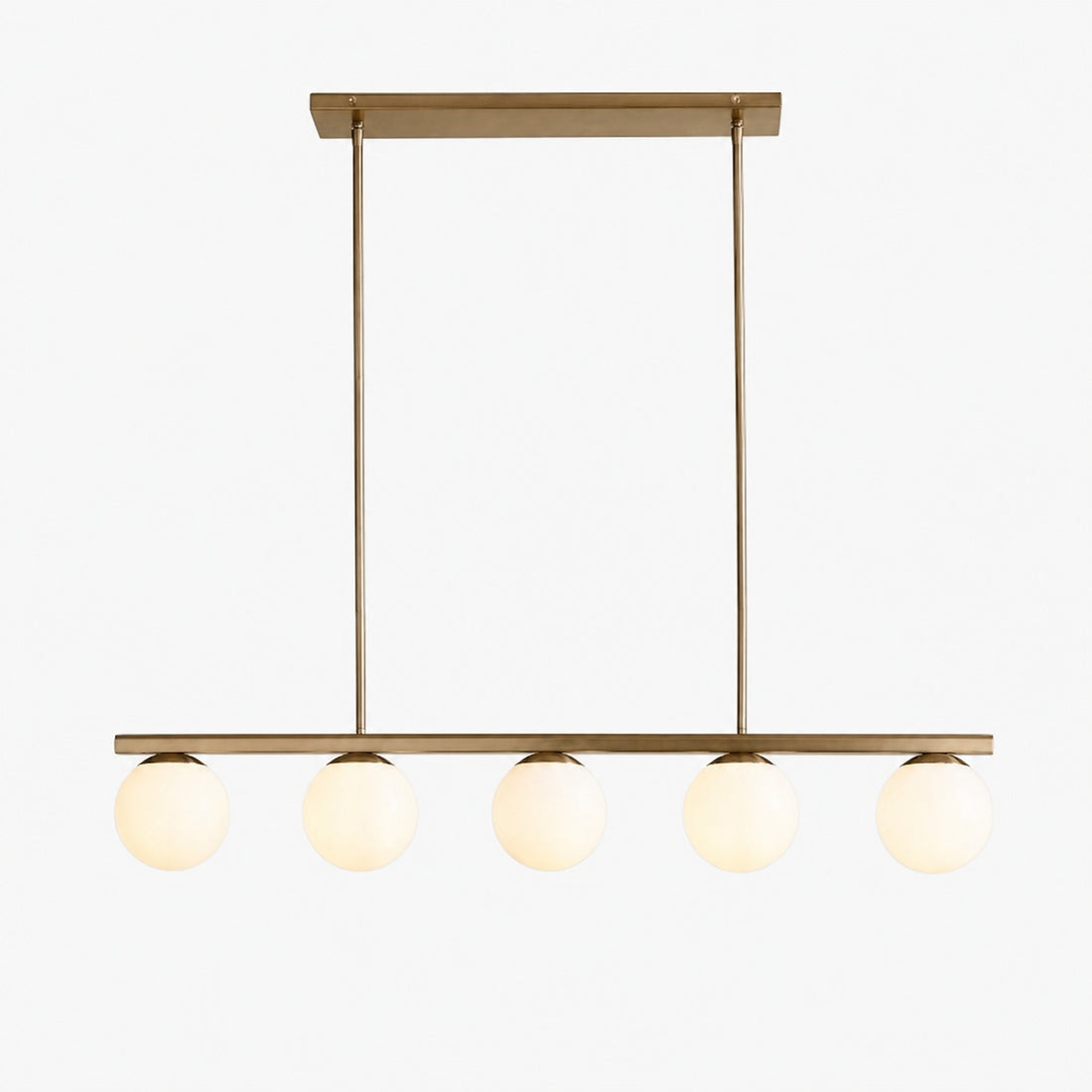 Brelia Round Light Chandelier - Modern Milk Glass Globe Ceiling Light