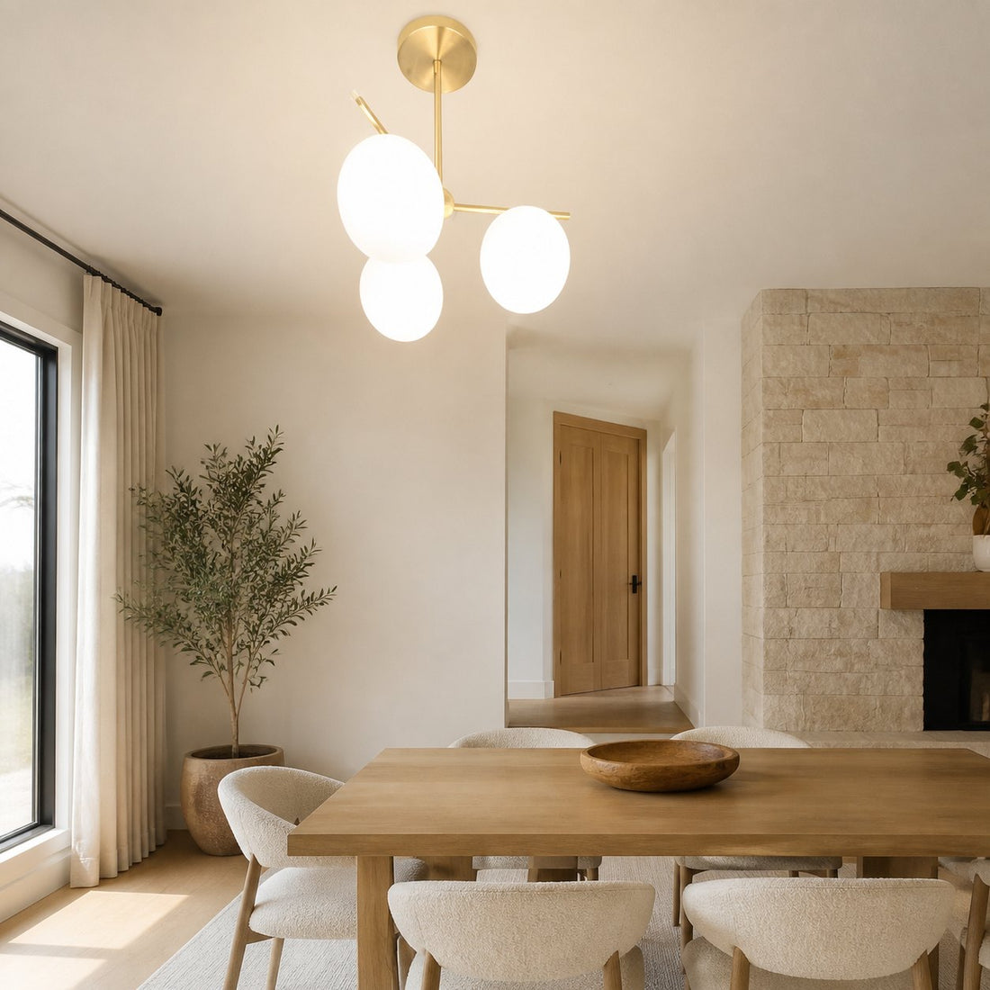 Alessora Brass Milk Glass Chandeliers- Great for Covered Outdoor Areas