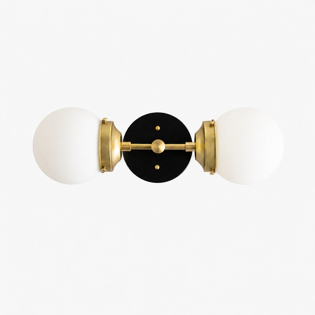 Lumio Globe Modern Geometric Sconce - Two Light Bathroom Vanity Lighting