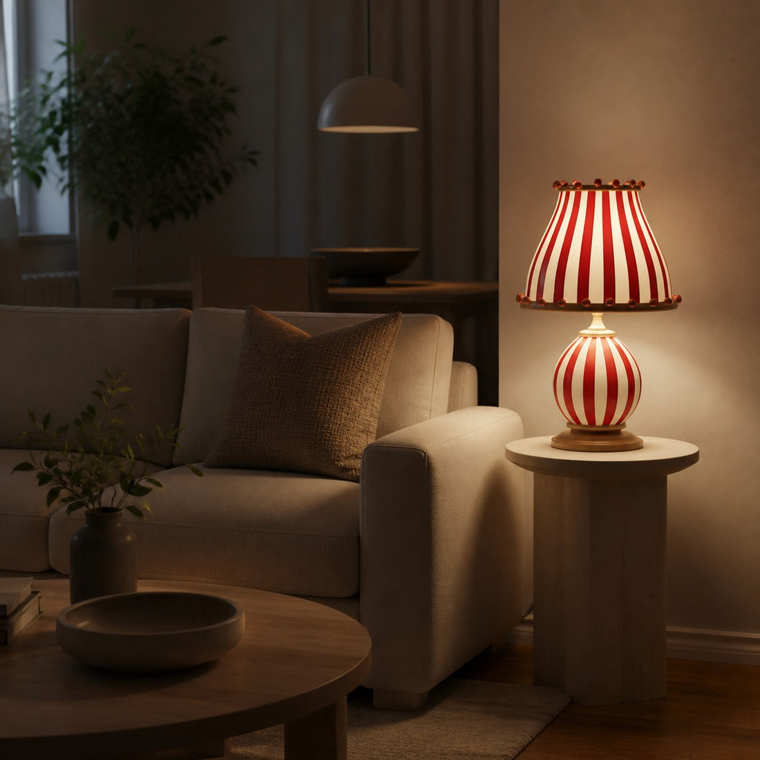 Festilo Playful Sculptural Table Lamp with Dome Shade – Modern Accent Design for Living Room