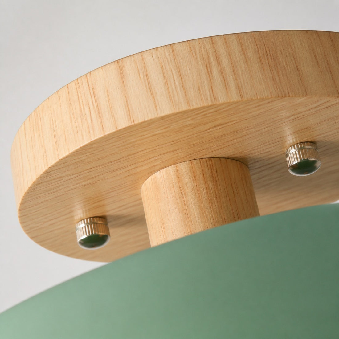 Macaroq Round Ceiling Light – Modern Wood and Acrylic for Bedroom