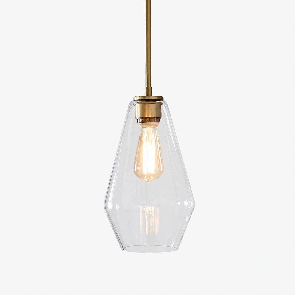Merin Transparent Glass Sculpture Geometric Chandelier