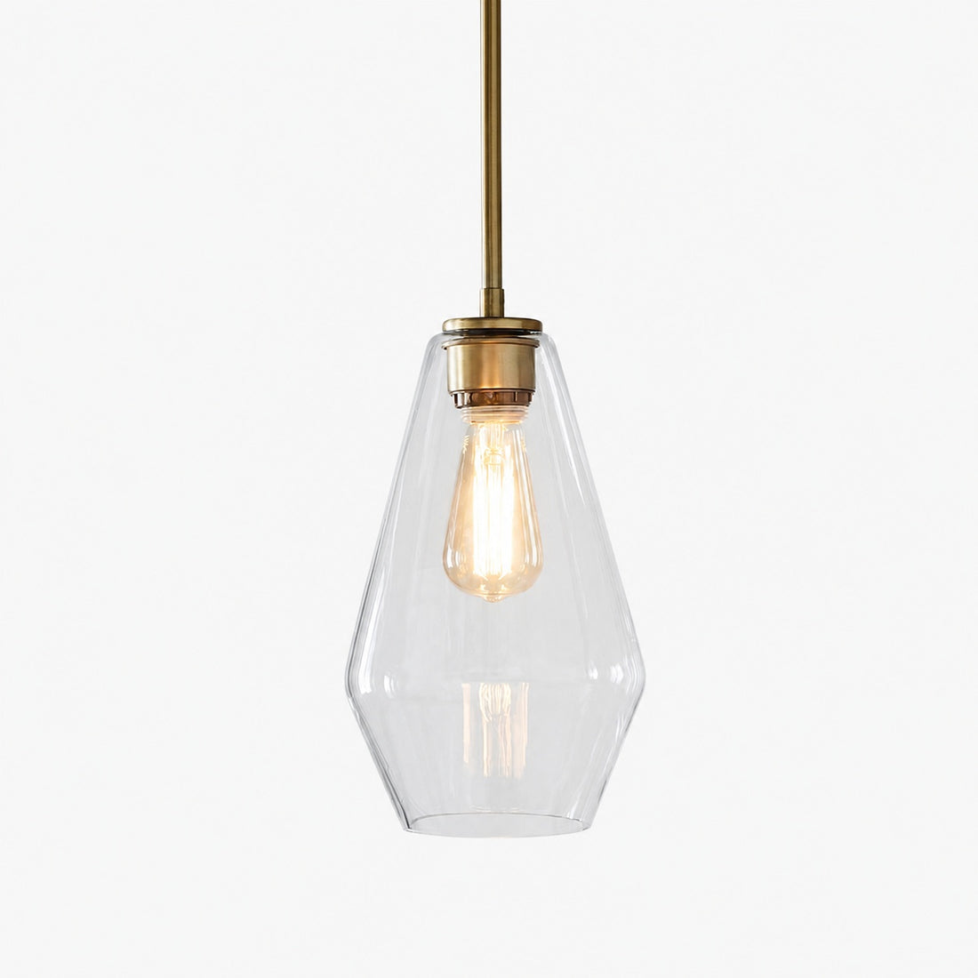 Merin Transparent Glass Sculpture Geometric Chandelier