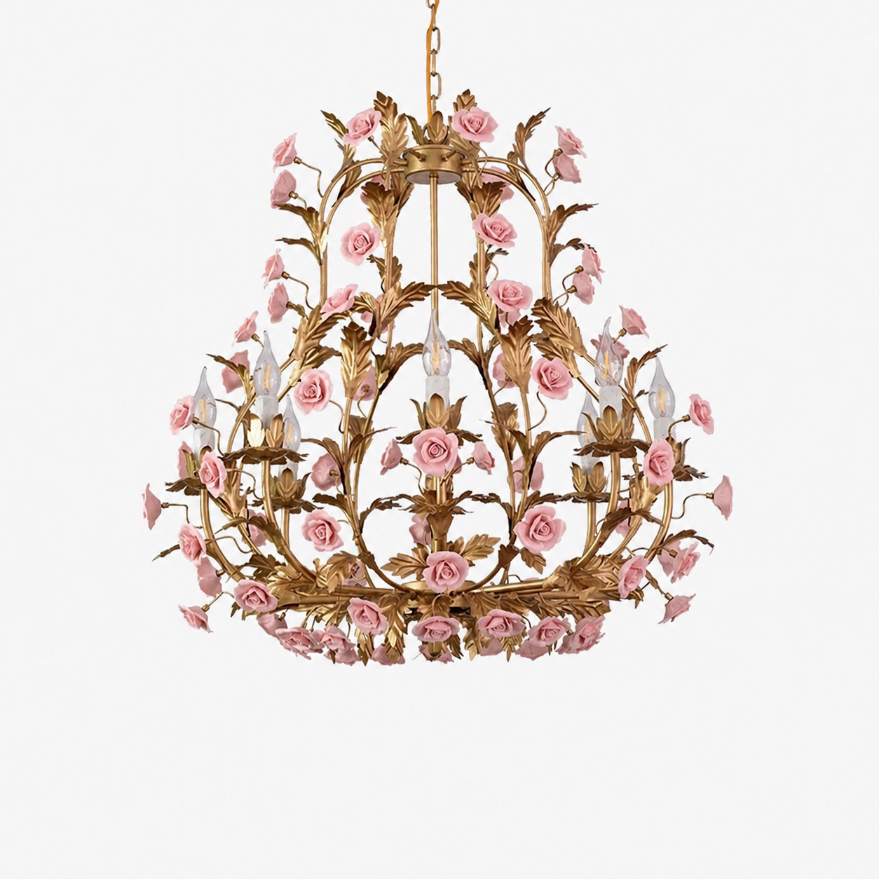 Ceramic Rose Chandelier