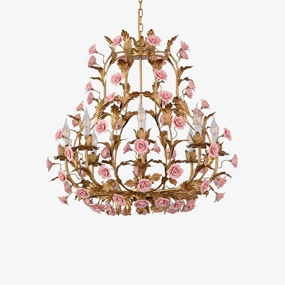 Ceramic Rose Chandelier