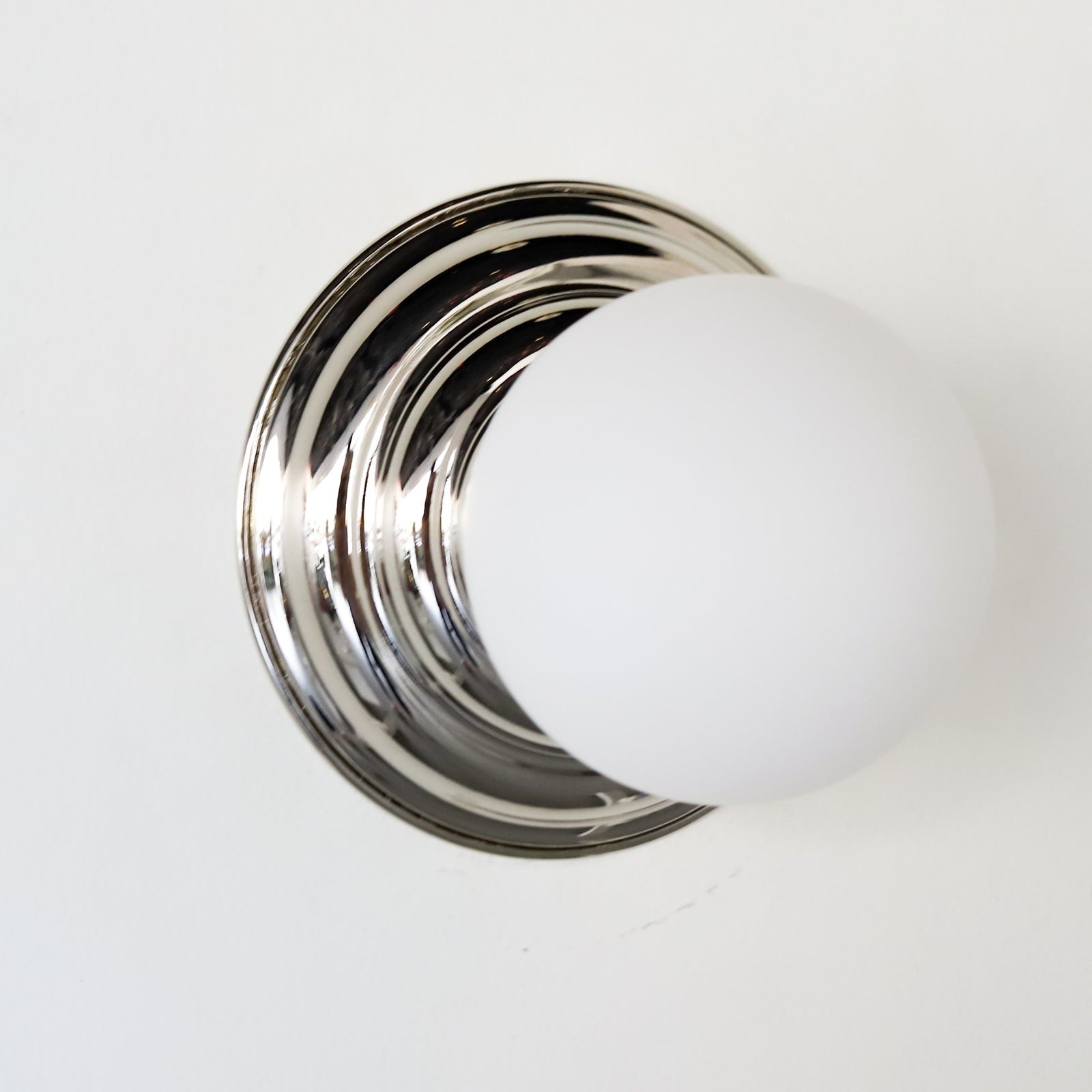 Retro Flushmount Ceiling Light or Wall Sconce - Minimalist Glass Globe