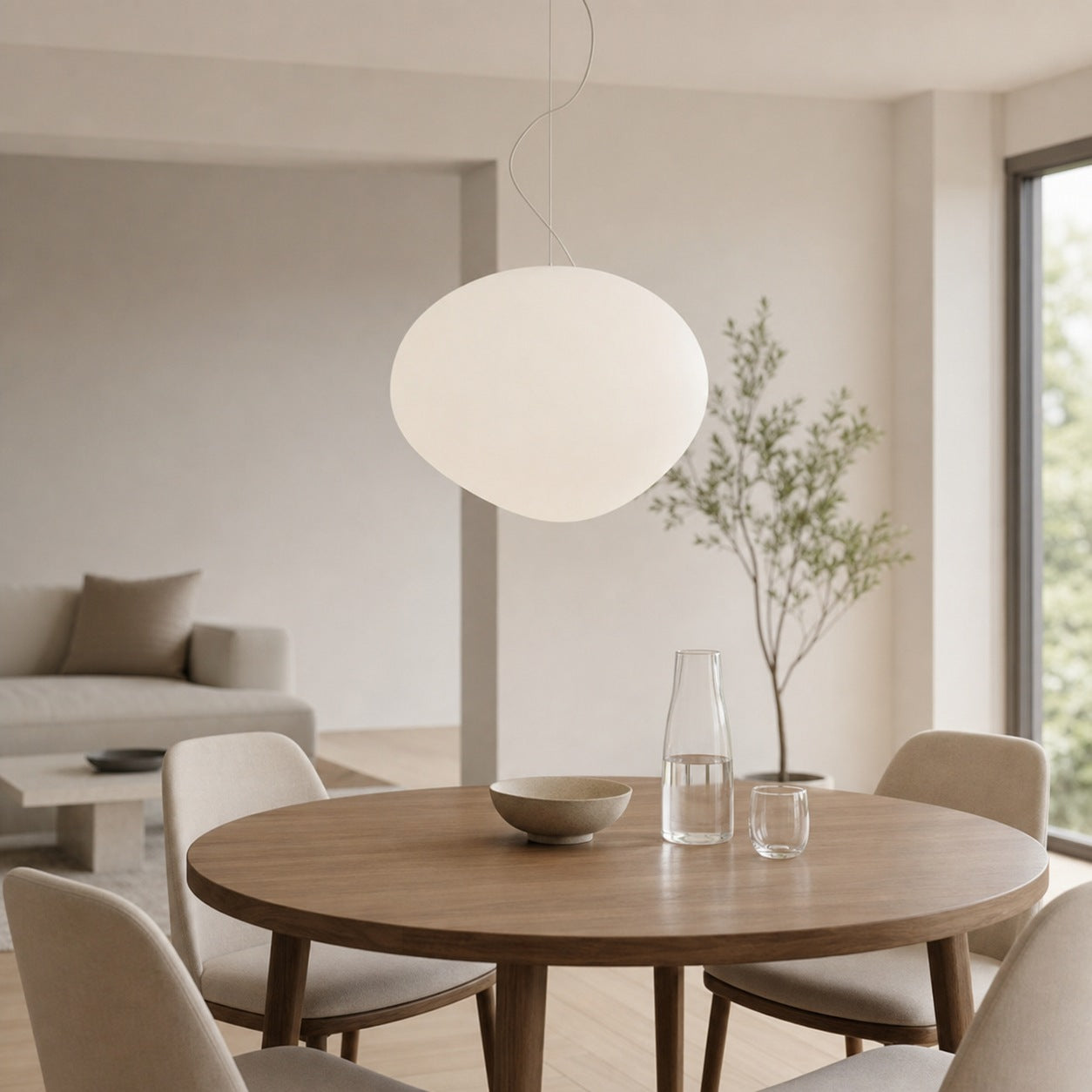 Stonea Contemporary Hanging Pendant Light – Artistic Hanging Pendant Light for Modern Interior Spaces N17
