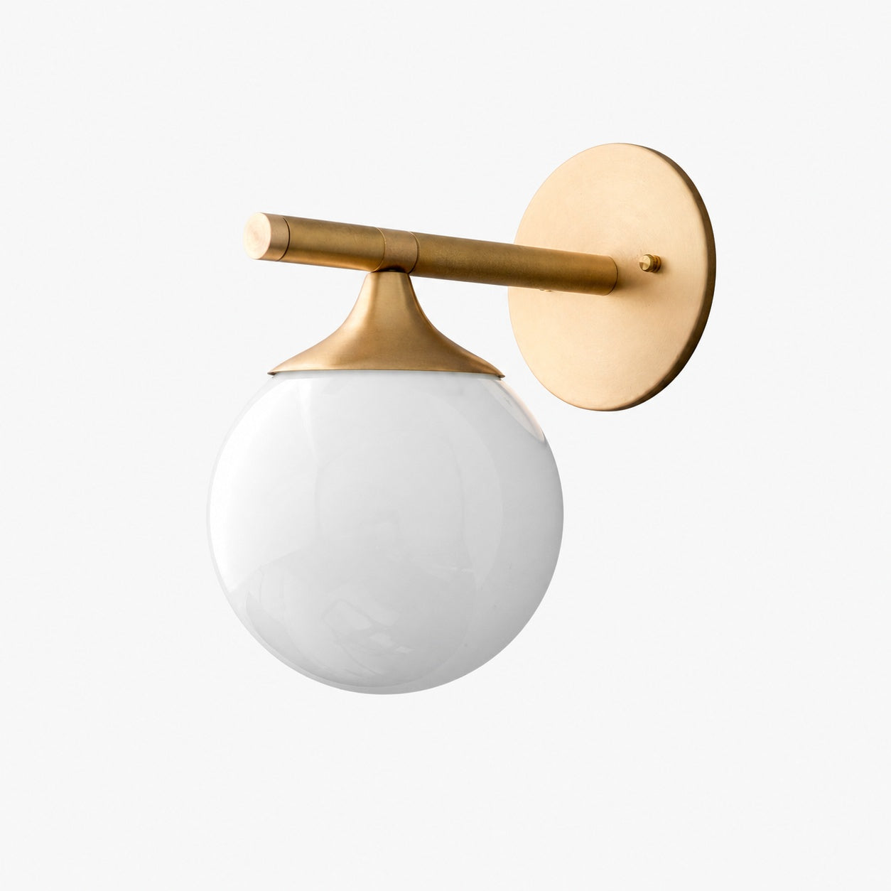 Glorica Glass Wall Sconce - Frosted Globe Light