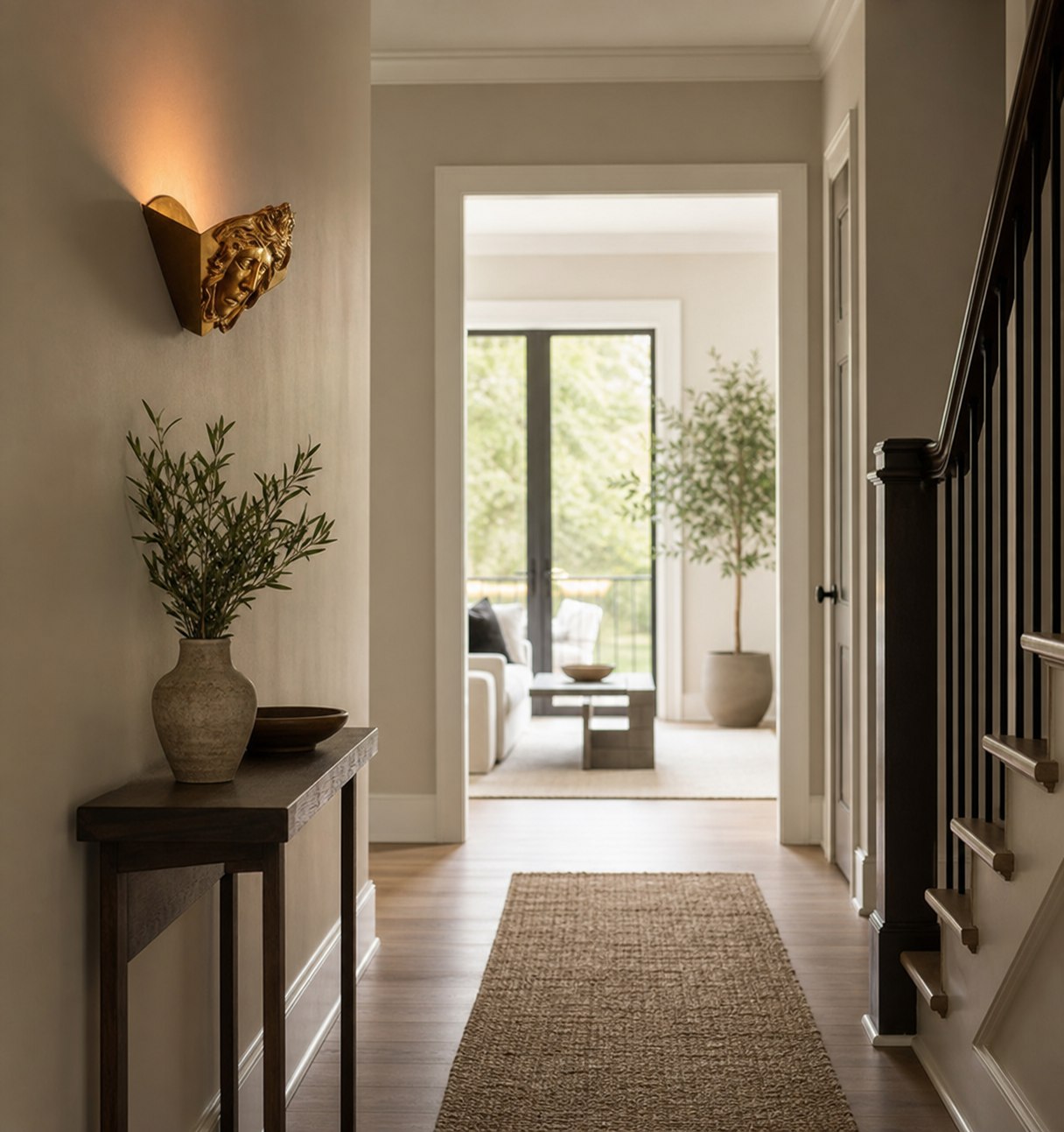 Sphinx Brass Wall Lamp
