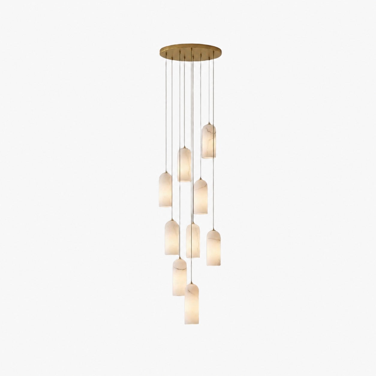 Alabresca Mid Century Alabaster Pendant Light – Multi Head Hanging Lamp for Kitchen Island