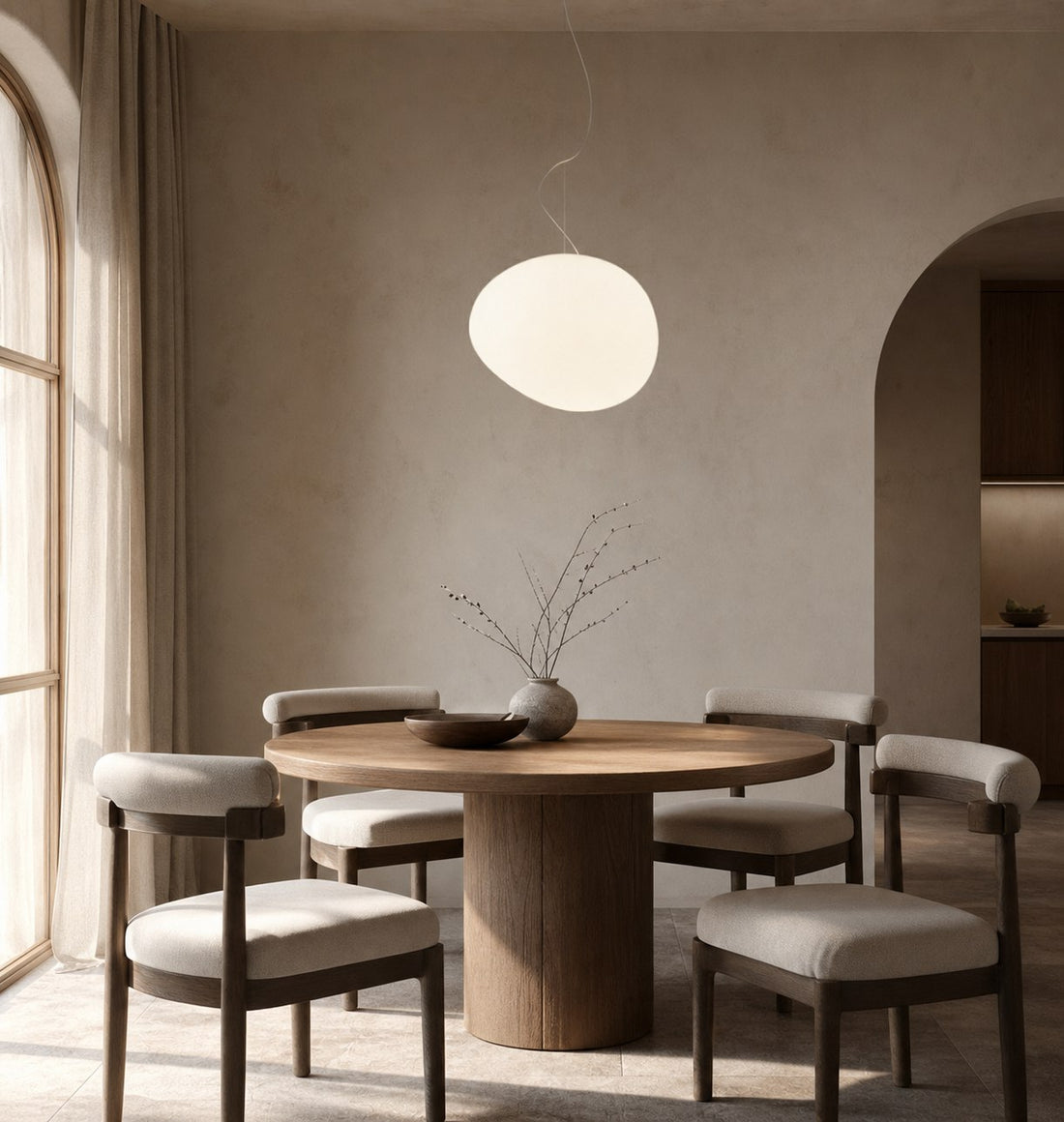 Stonea Contemporary Hanging Pendant Light – Artistic Hanging Pendant Light for Modern Interior Spaces N17