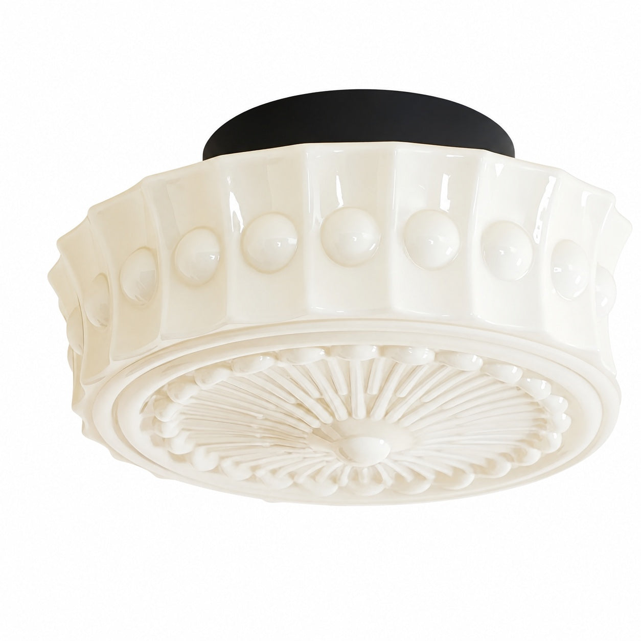 Rigidus Curved Ceiling Light - Minimalist Glass for Living Rooms and Hallways