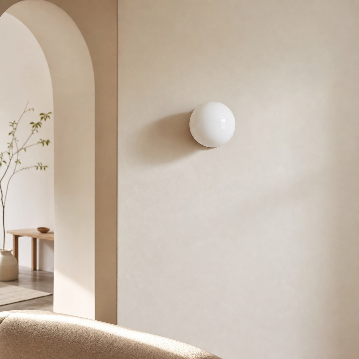 Glorica Glass Globe Wall Sconce - Multi-Color Modern Minimalist Light