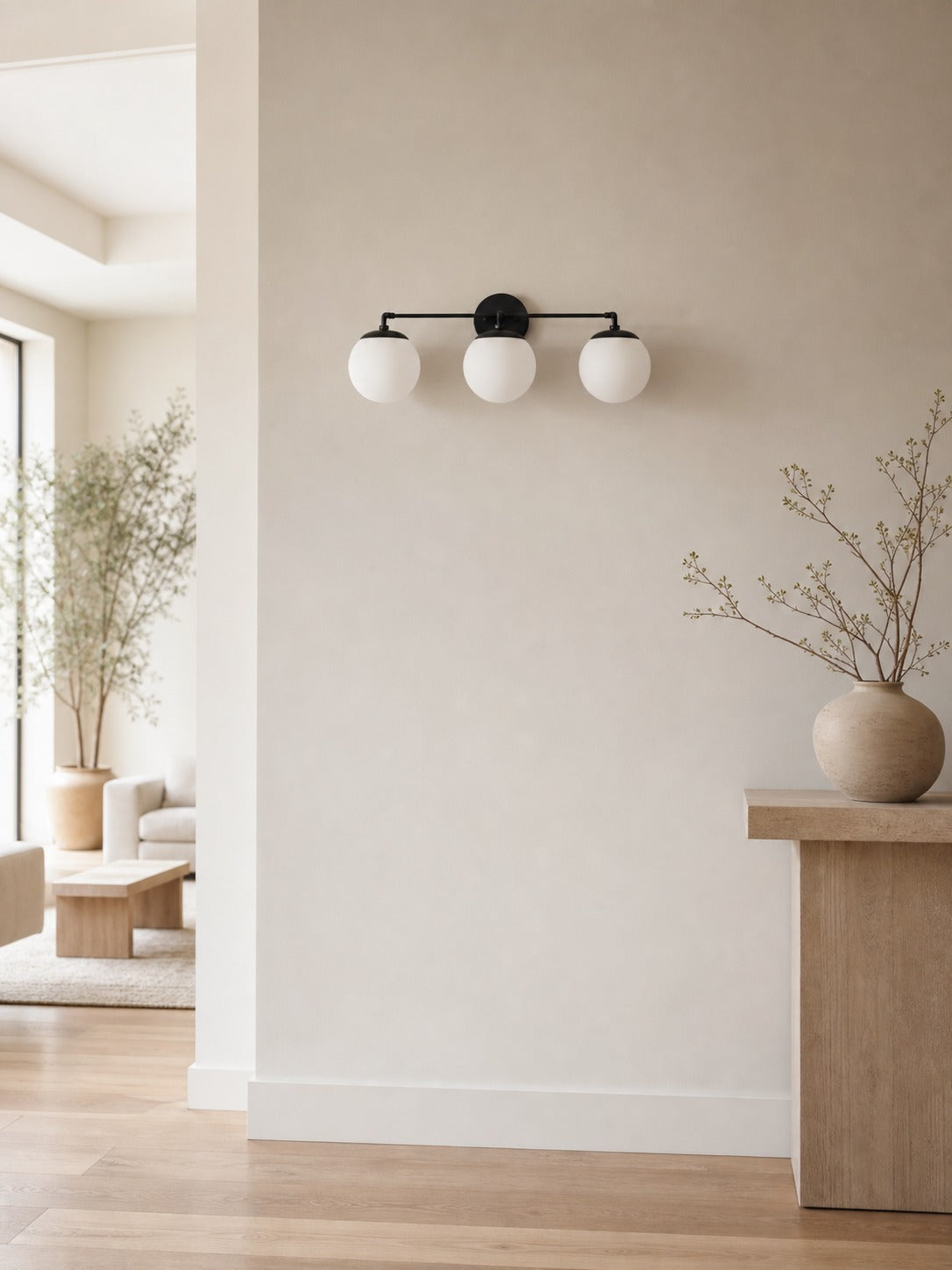 Glorica Glass Wall Sconce - Modern Vintage Vanity Light Fixture