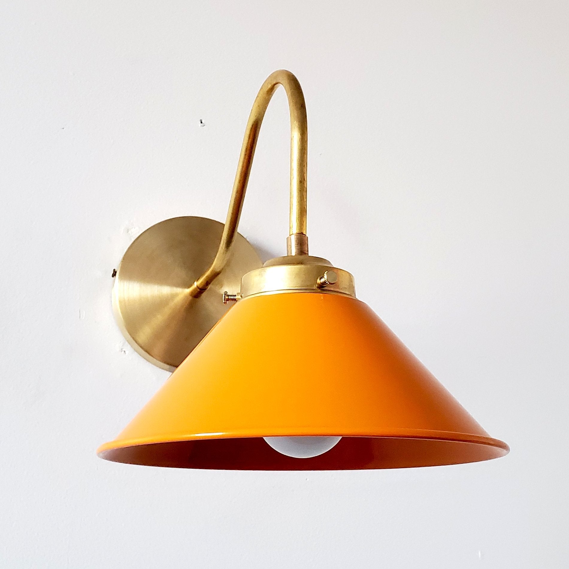 Curved Arm Wall Sconce - Accent Lighting For Bedroom & Hallway