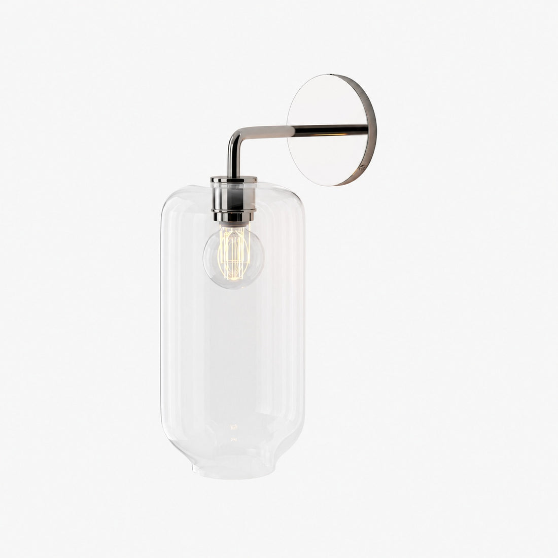Lumivelle Pebble Sconce - Stylish Wall Light - Glass & Metal, Energy Efficient