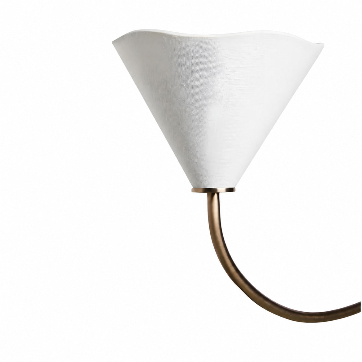 Kysara Linear Chandelier - Curved Lamp Arms and Fabric Shades are Suitable for Living Rooms or Dining Rooms
