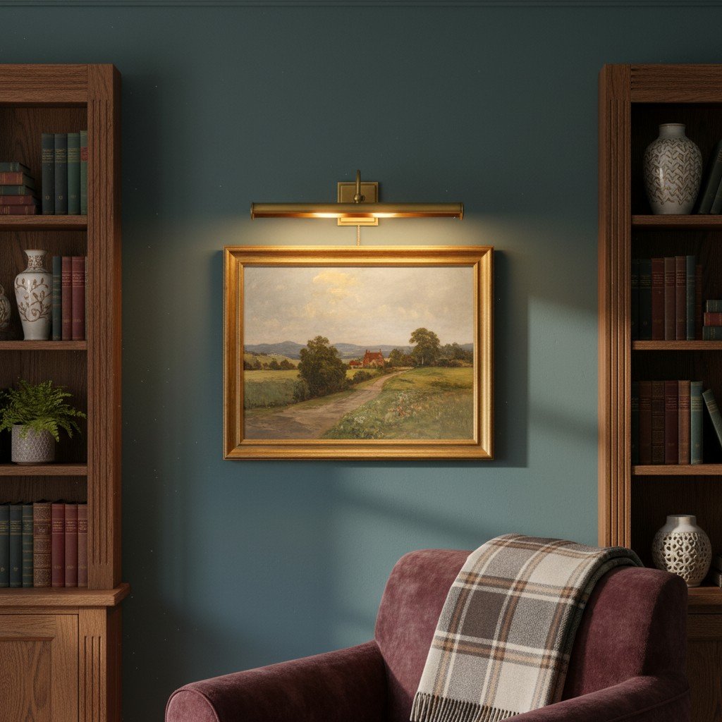 Aurix Picture Light Sconce with Adjustable Metal Frame for Artwork and Gallery Spaces