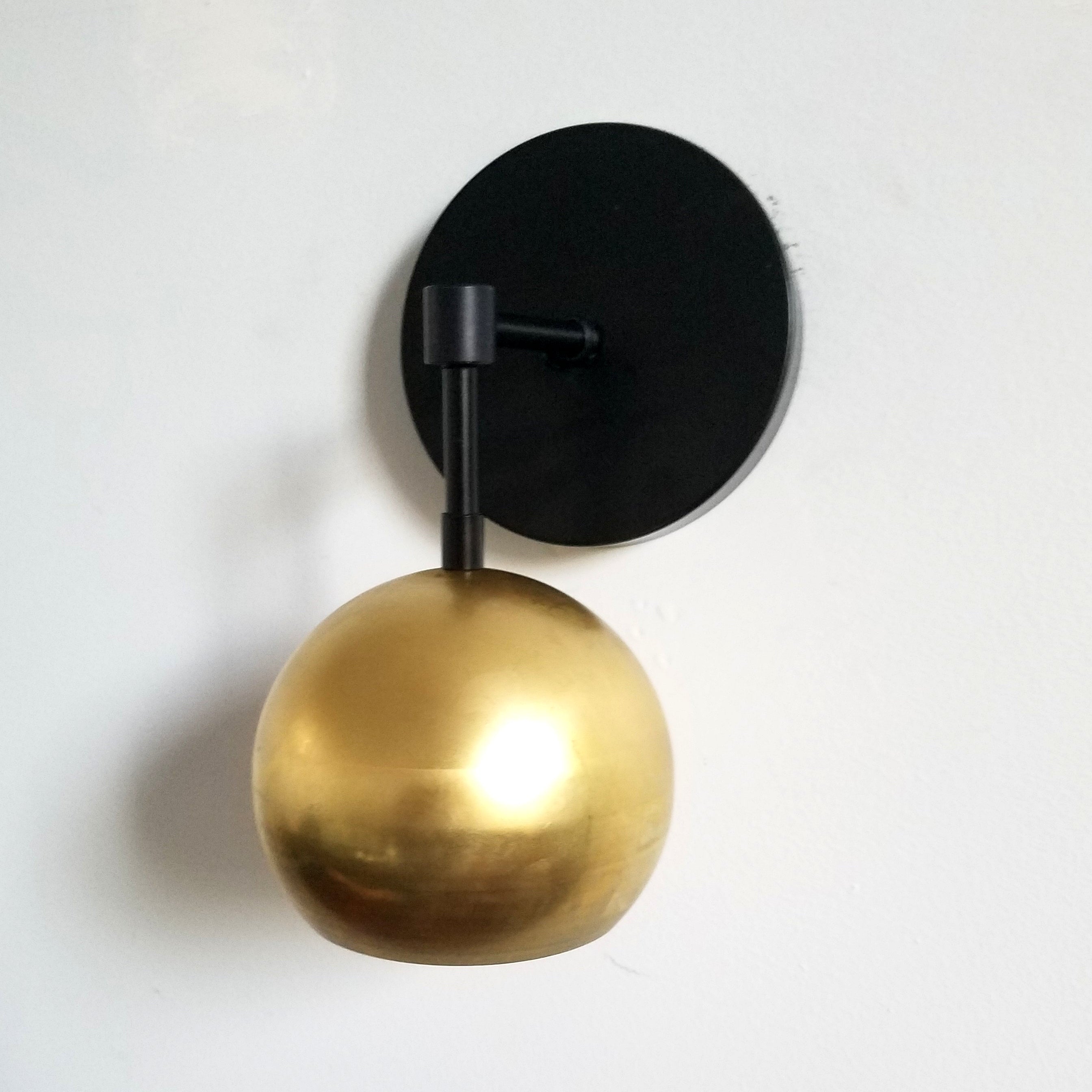 Mid Century Modern Brass Wall Sconce - Versatile Home Accent Light