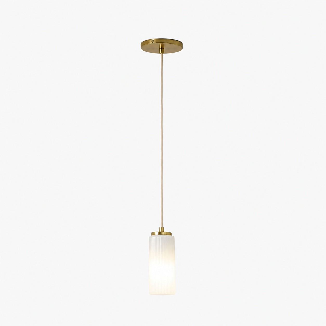 Rivora Fluted Glass Pendant Light – Modern Ribbed Shade