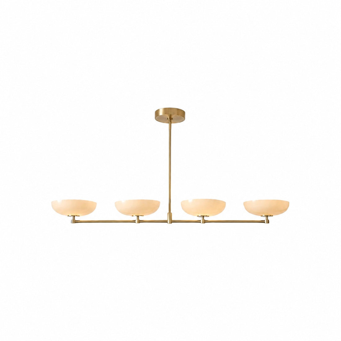 Vega Glass Mid-Century Modern Globe Chandelier with Glass Shades for Dining Room and Kitchen Island