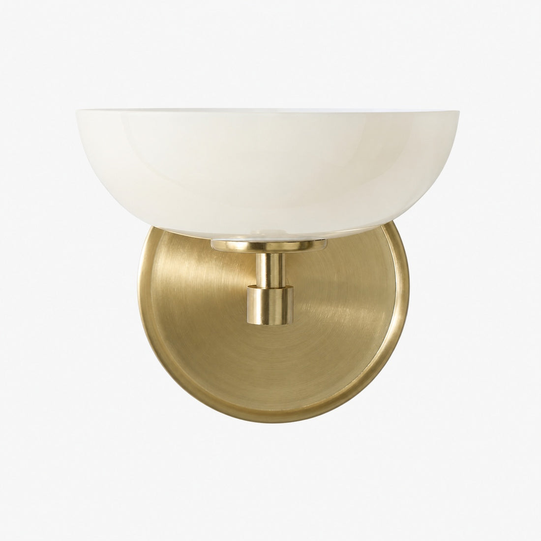 Vega Glass Wall Sconce — Minimalist Small Fixture, Contemporary Metal Accent for Hallway or Vanity