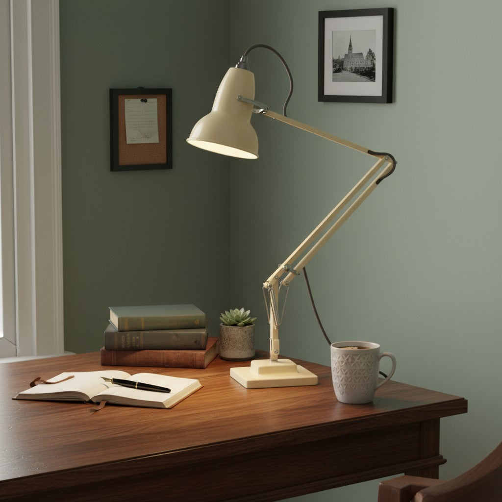 Original 1227 Vintage Metal Task Table Lamp with Adjustable Arm for Study Desk